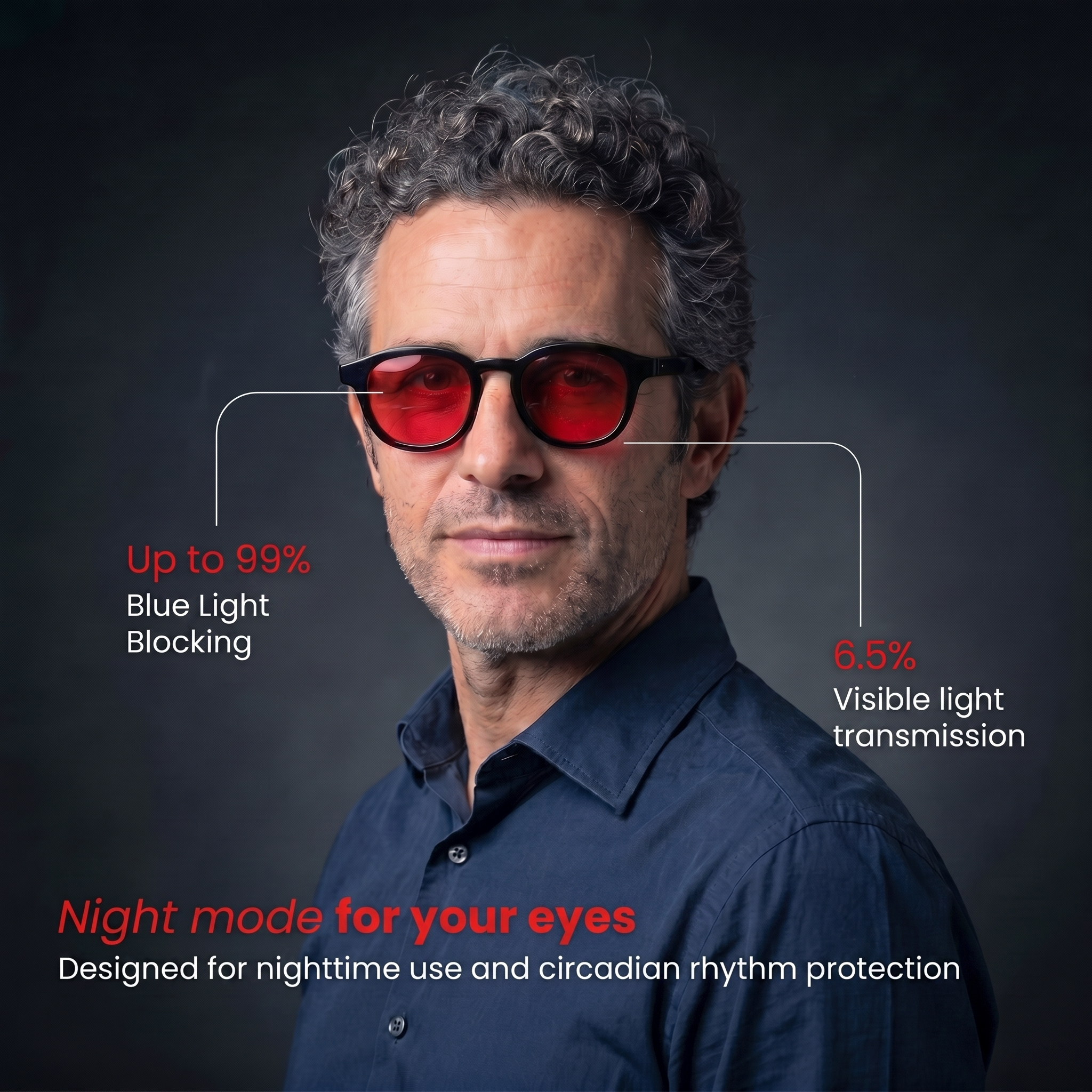 AZZARI™ Unisex Red Lens - Blue Light Glasses