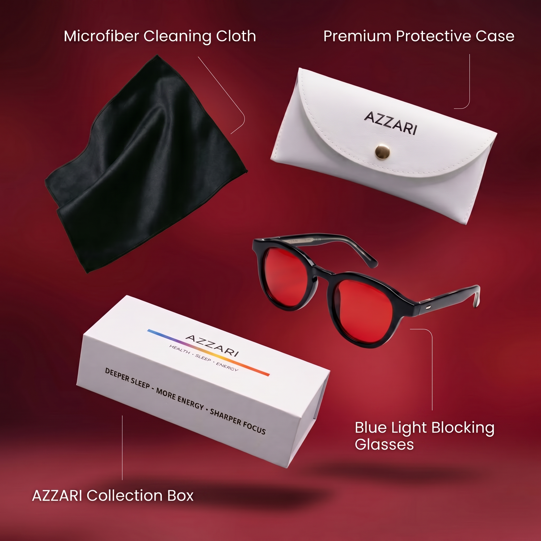 AZZARI™ Unisex Red Lens - Blue Light Glasses